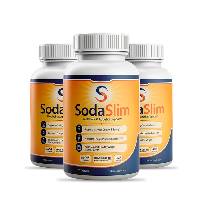 SodaSlim metabolic support capsules three-bottle pack